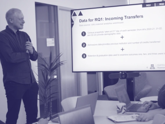 A&R's Ned Tilbrook giving a presentation